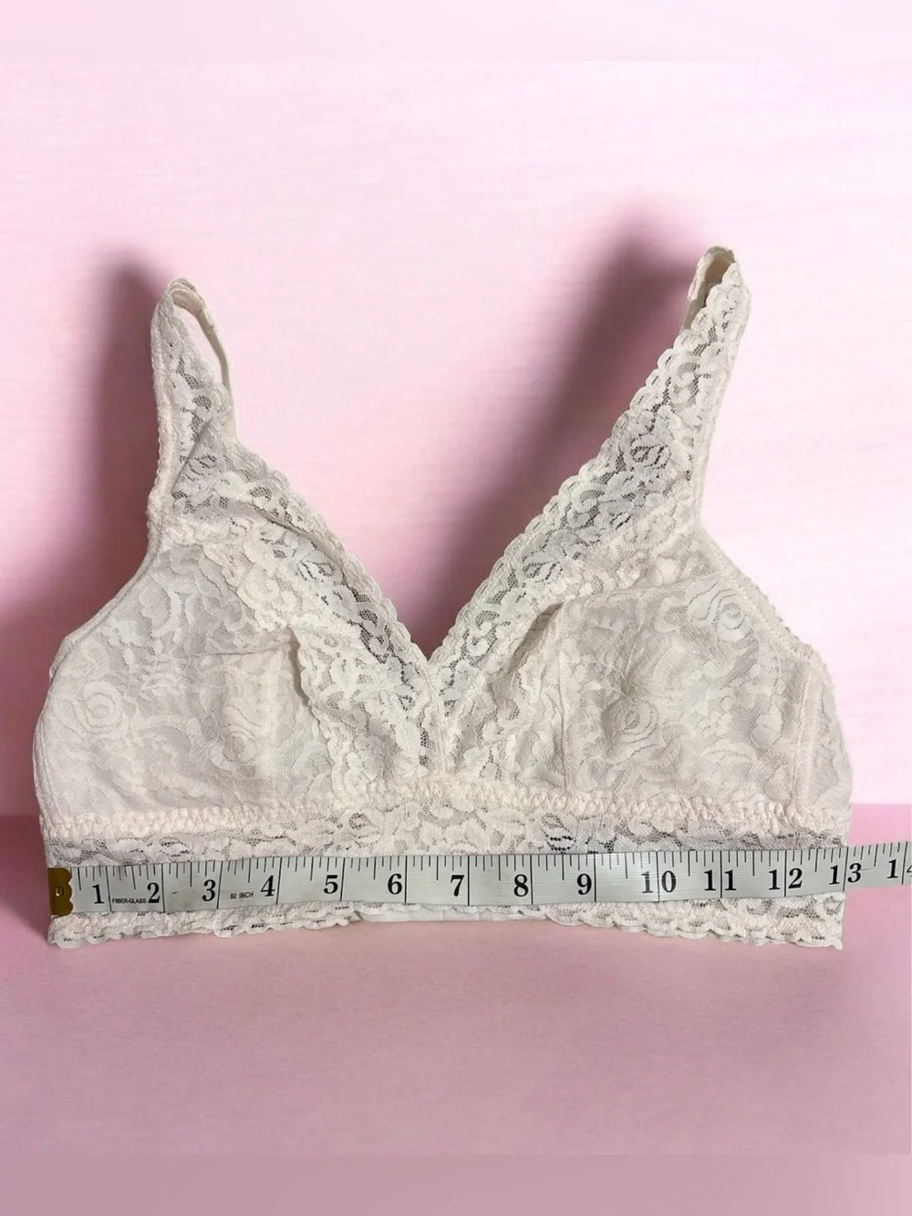 Feline Pastel Pink Lace Bralette Top Size M New!